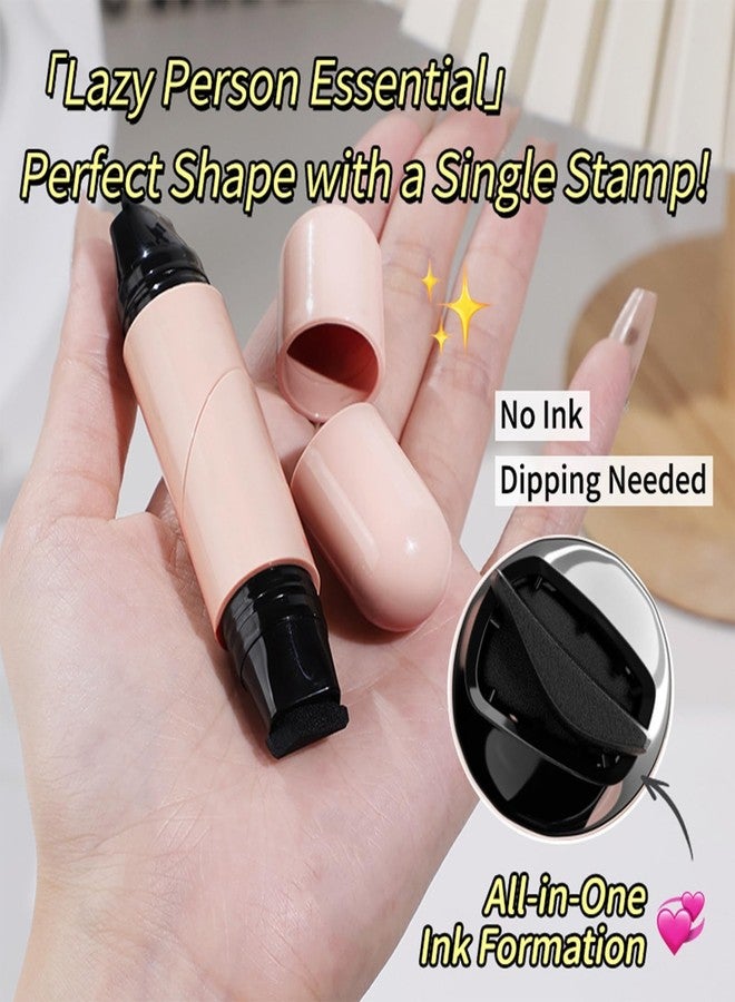Hunjiry 2026 New Foldable Eyeliner Stamp, Gel Eyeliner Pencil Set, SmudgeProof & Waterpoof Eye Liner for Beginners - Image 5